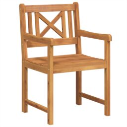 Berkfield Home Garden Chairs 4 pcs 56x55.5x90 cm Solid Wood Acacia in Brown - thumbnail 3