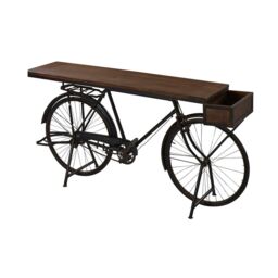 Jaipur Furniture Ltd Wow Retro Bicycle Table - Mango Wood - L40 x W198 x H102 cm in Brown - thumbnail 2