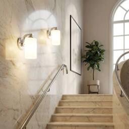 Kelvenix Minimalist Milk Glass Wall Light Lamp Body E27 Lamps Holder in White - thumbnail 4