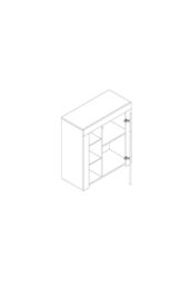 Creative Furniture Serene Sideboard 83cm - A Compact & Elegant Cabinet with Gloss Doors & LED Lights in Light Oak - thumbnail 6
