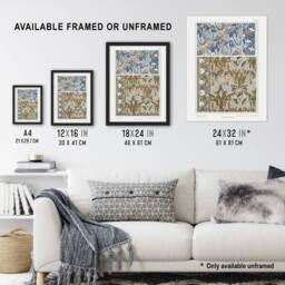"Artery8 Snowdrops Nouveau Floral Patterns Vintage Wall Art Print Verneuil - Size: W18"" x H24""" - thumbnail 3