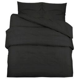 Berkfield Home Duvet Cover Set Black 200x200 cm Light-weight Microfiber - thumbnail 2