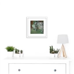 Artery8 Edgar Degas A Group Of Dancers 8X8 Inch Square Wooden Framed Wall Art Print Picture with Mount in White - thumbnail 2