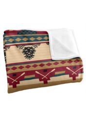JQ Licensing Southwest Bear Silky Touch Super Soft Throw Blanket 152 X 127 cm in White - thumbnail 3