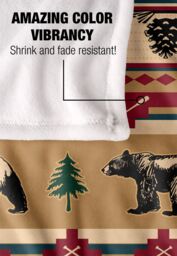 JQ Licensing Southwest Bear Silky Touch Super Soft Throw Blanket 152 X 127 cm in White - thumbnail 4