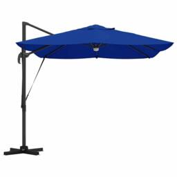 Berkfield Home Modern Azure Blue Cantilever Umbrella Azure blue Polyester canopy - thumbnail 7