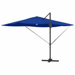 Berkfield Home Modern Azure Blue Cantilever Umbrella Azure blue Polyester canopy - thumbnail 8
