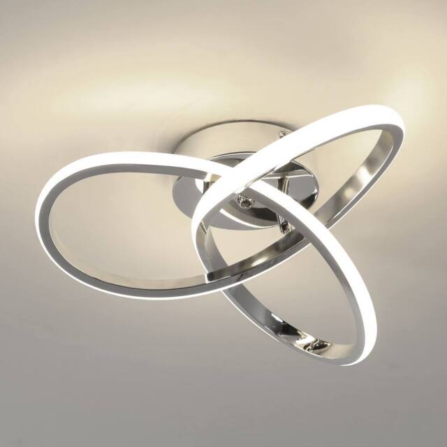 Pheashine Chrome Intertwined Clover LED Ceiling Light, 30W 4500K Neutral White - image 1