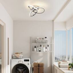 Pheashine Chrome Intertwined Clover LED Ceiling Light, 30W 4500K Neutral White - thumbnail 6