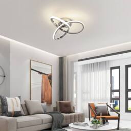 Pheashine Chrome Intertwined Clover LED Ceiling Light, 30W 4500K Neutral White - thumbnail 7