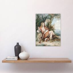 "Artery8 Resting Hunter with Partridge by a Tree Schouman Wall Art Poster Print - Size: W24"" x H32""" - thumbnail 4