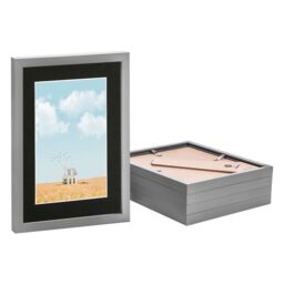 "Nicola Spring Photo Frames with A5 Mount - A4 (8"" x 12"") - Black - Pack of 5 in Grey" - thumbnail 1