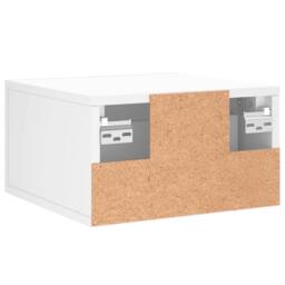 Berkfield Home Decorative Wall-mounted Bedside Cabinet White 35x35x20 cm - Size: 35 x 35 x 20 cm - thumbnail 8