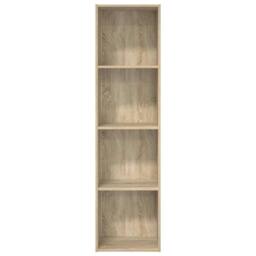 Berkfield Home Bookcase Sonoma Oak 40x30x152 cm Engineered Wood in Light Tan - Size: 40 x 30 x 152 cm - thumbnail 5
