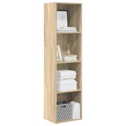 Berkfield Home Bookcase Sonoma Oak 40x30x152 cm Engineered Wood in Light Tan - Size: 40 x 30 x 152 cm - thumbnail 4