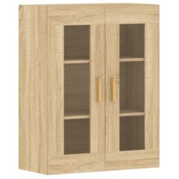 Berkfield Home Wall Mounted Cabinets 2 pcs Sonoma Oak Engineered Wood in Brown - thumbnail 6