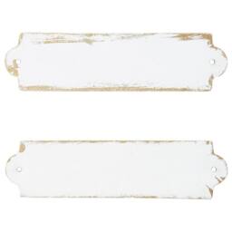 Wyld and Coco White Iron Wall Decor Set of 2 Hanging Panels - thumbnail 5