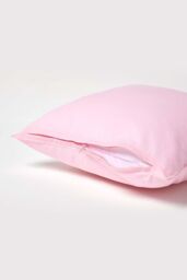 Homescapes Continental Egyptian Cotton Pillowcase 200 TC, 40 x 40 cm in Pink - thumbnail 3