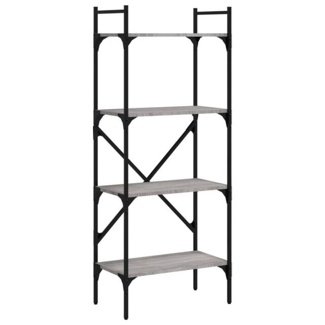 Berkfield Home Bookcase 4-Tier Grey Sonoma 56x31.5x138.5 cm Engineered Wood - image 1