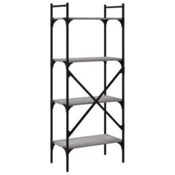 Berkfield Home Bookcase 4-Tier Grey Sonoma 56x31.5x138.5 cm Engineered Wood - thumbnail 6