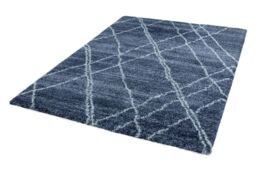 The Rug Shop UK Blue Modern Geometric Polypropylene Luxurious Easy To Clean Area Rug - Size: 240 cm x 340 cm - thumbnail 4
