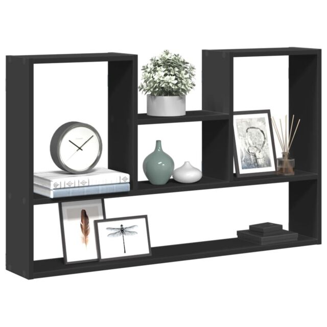 Berkfield Home Wall Shelf Black 99x15x60 cm Engineered Wood - Size: 99 x 15 x 60 cm - image 1