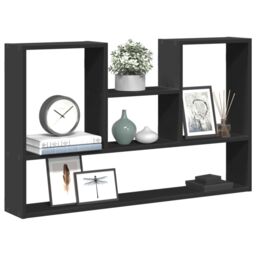 Berkfield Home Wall Shelf Black 99x15x60 cm Engineered Wood - Size: 99 x 15 x 60 cm - thumbnail 1