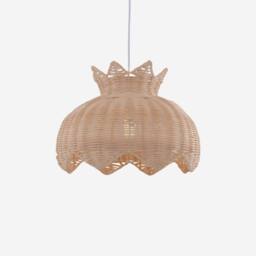 Living and Home Handwoven Rattan Pendant Light Fitting with Floral-Inspired Design in Natural - thumbnail 8