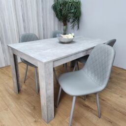 KOSY KOALA Wooden Rectangle Dining Table Set - Dining Table with Set of 4 Grey Chairs - Dining Room Furniture in Brown - thumbnail 7