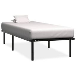 Berkfield Home Bed Frame without Mattress Black Metal 100x200 cm - thumbnail 2
