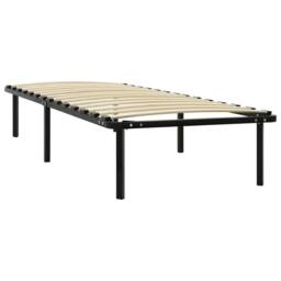 Berkfield Home Bed Frame without Mattress Black Metal 100x200 cm - thumbnail 1