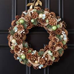 Dibor 50cm Giant Foliage Xmas Decor Front Door Wreath Christmas Wreath - thumbnail 2