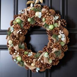 Dibor 50cm Giant Foliage Xmas Decor Front Door Wreath Christmas Wreath - thumbnail 3