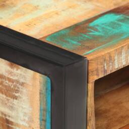 Berkfield Home Bedside Cabinet 40x35x55 cm Solid Reclaimed Wood in Brown - Size: 40 x 35 x 55 cm - thumbnail 4