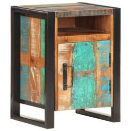 Berkfield Home Bedside Cabinet 40x35x55 cm Solid Reclaimed Wood in Brown - Size: 40 x 35 x 55 cm - thumbnail 1