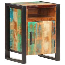 Berkfield Home Bedside Cabinet 40x35x55 cm Solid Reclaimed Wood in Brown - Size: 40 x 35 x 55 cm - thumbnail 6