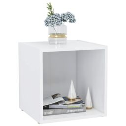 Berkfield Home TV Cabinet White 37x35x37 cm Engineered Wood - Size: 37 x 35 x 37 cm - thumbnail 5