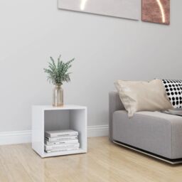 Berkfield Home TV Cabinet White 37x35x37 cm Engineered Wood - Size: 37 x 35 x 37 cm - thumbnail 6