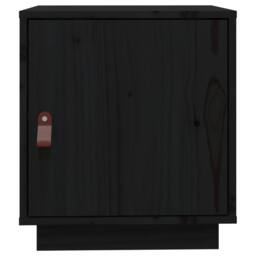 Berkfield Home Bedside Cabinets 2 pcs Black 40x34x45 cm Solid Wood Pine - Size: 40 x 34 x 45 cm - thumbnail 6