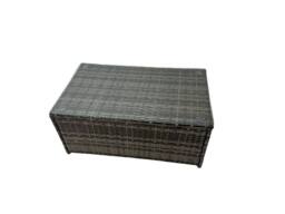 Fimous Outdoor Rattan Garden Furniture Set with Side Table Big Stool in Dark Grey - thumbnail 2