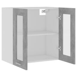 Berkfield Home Hanging Glass Cabinet Concrete Grey 60x31x60 cm Engineered Wood - Size: 60 x 31 x 60 cm - thumbnail 5
