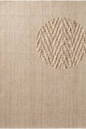 THE RUGS Villeroy & Boch 1851 Jute Rug Mirabelle Handwoven Chevron in Light Beige - Size: 200 cm x 300 cm - thumbnail 1