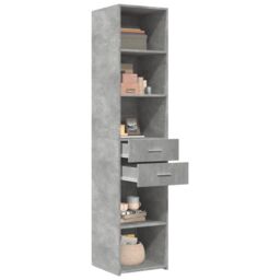 Berkfield Home Highboard Concrete Grey 40x42.5x185 cm Engineered Wood - thumbnail 3