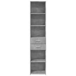 Berkfield Home Highboard Concrete Grey 40x42.5x185 cm Engineered Wood - thumbnail 4