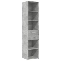 Berkfield Home Highboard Concrete Grey 40x42.5x185 cm Engineered Wood - thumbnail 2