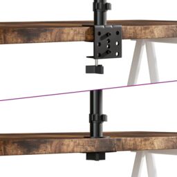 Berkfield Home Monitor Mount Black Steel VESA 75/100 mm - thumbnail 7