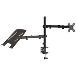 Berkfield Home Monitor Mount Black Steel VESA 75/100 mm - thumbnail 3