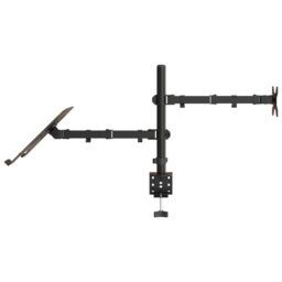 Berkfield Home Monitor Mount Black Steel VESA 75/100 mm - thumbnail 5