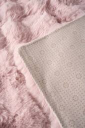 Living and Home Sleek Textured Plush Sofa Cover in Pink - Size: 70 cm x 70 cm - thumbnail 7