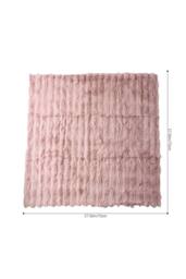 Living and Home Sleek Textured Plush Sofa Cover in Pink - Size: 70 cm x 70 cm - thumbnail 8